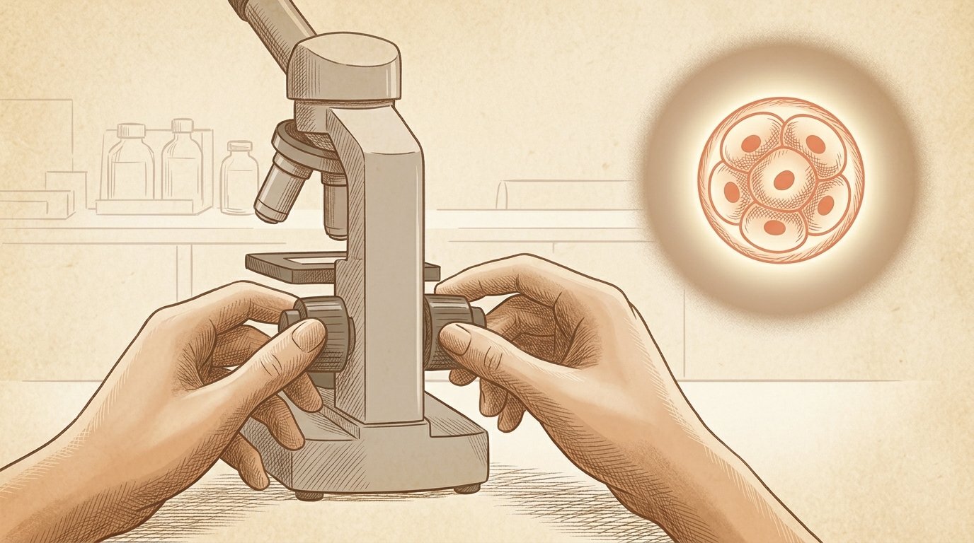 Embryo under the microscope. — variant C