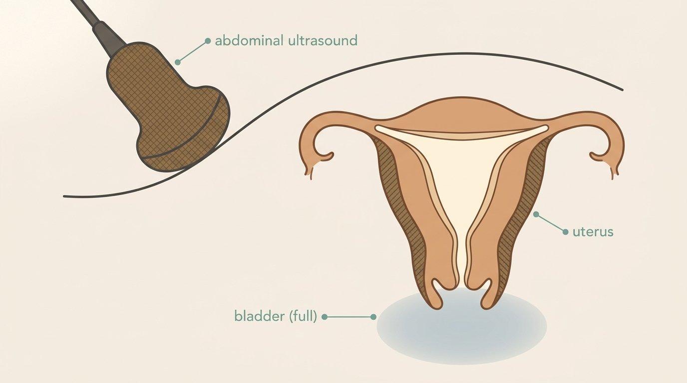 Full bladder + ultrasound. — variant A