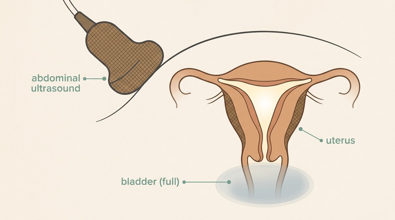 Full bladder + ultrasound. — variant D