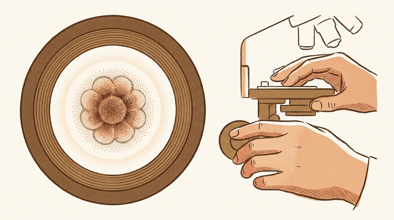 Embryo under microscope. — variant B